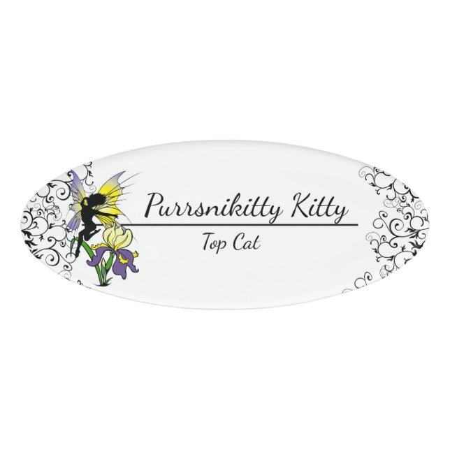 Iris Shadow Fairy Name Tag (Front)