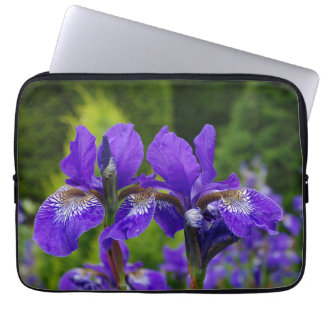 Iris sibirica floral photography laptop sleeve