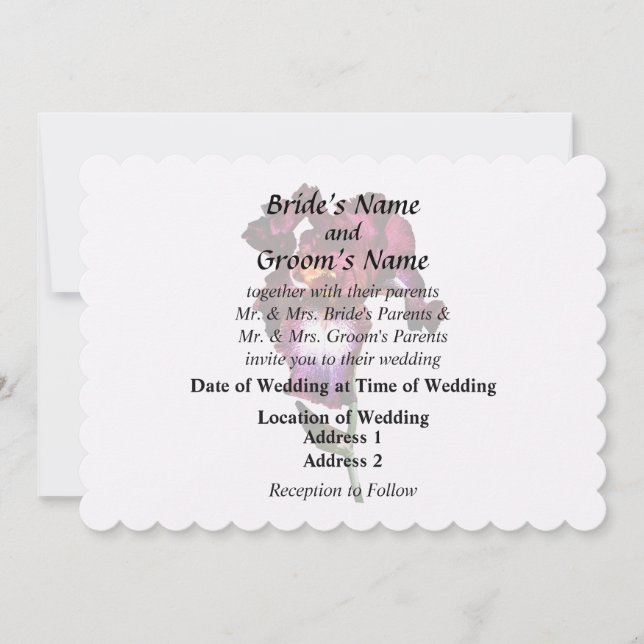 Iris Splash O' Wine Invitation (Front)