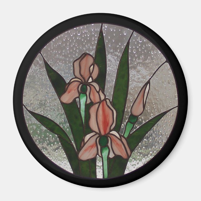 Iris Stained Glass Magnet (Front)
