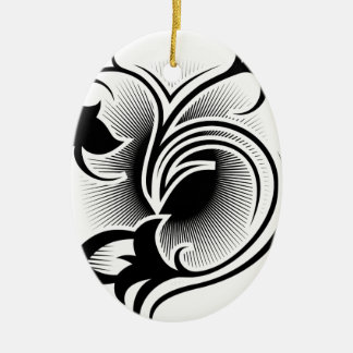 Iris tattoo ceramic tree decoration