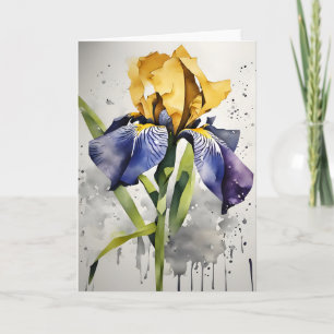 Iris - Watercolor flowers Card