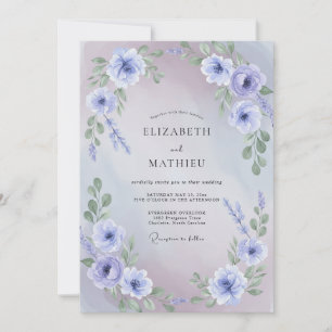 Iris Watercolor Wedding Invitation