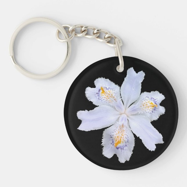 Iris White Key Ring (Front)