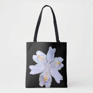 Iris White Tote Bag