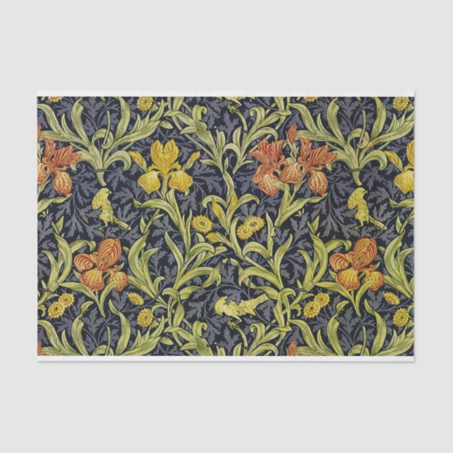 Iris William Morris Pattern Tissue Paper (Front)