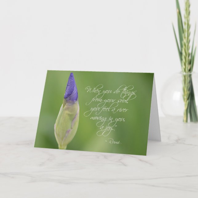 Iris with Quote Card (Front)