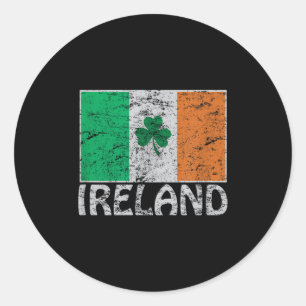 Irische & Irland Flagge Co. Ireland Flag Irish Classic Round Sticker