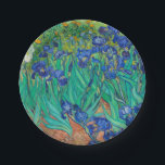 Irises, 1889 by Vincent van Gogh Paper Plate<br><div class="desc">Irises,  1889 by Vincent van Gogh. Vincent Willem van Gogh was a Dutch post-impressionist painter who posthumously became one of the most famous and influential figures in the history of Western art.</div>