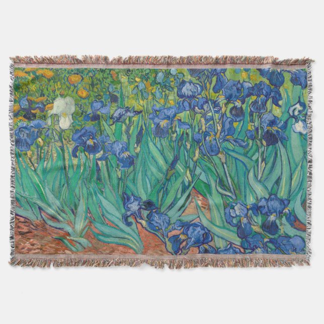 Irises, 1889 throw blanket (Front)