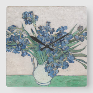 Irises, 1890 square wall clock