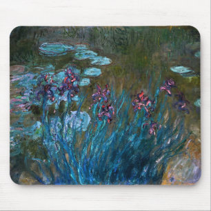 Irises and Water Lilies, Claude Monet Mouse Pad