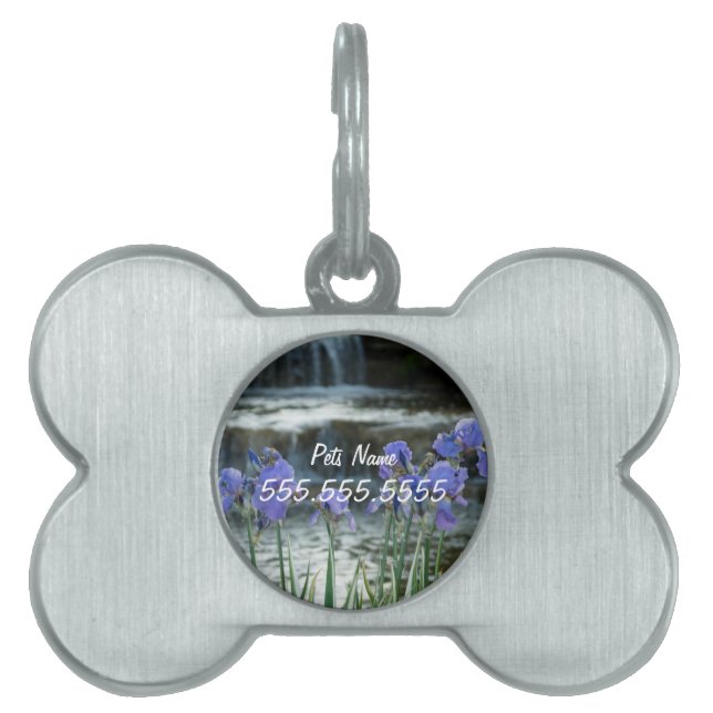 Irises At Chateau Pet Name Tag (Front)