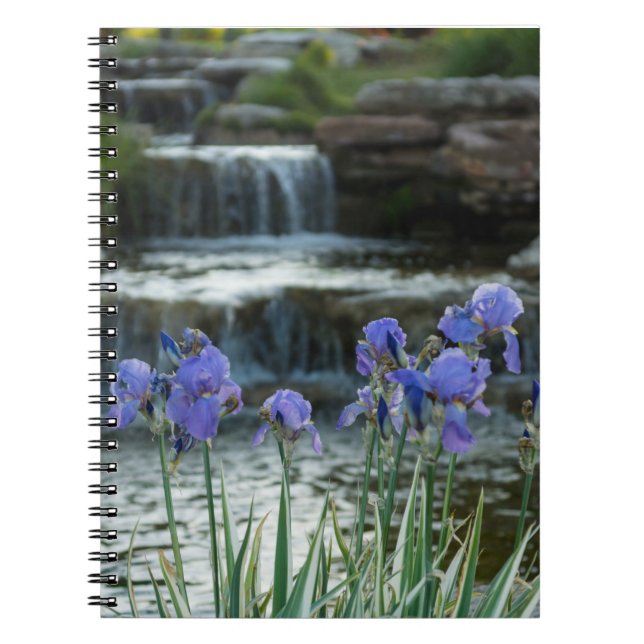 Irises At Chateau Spiral Notebook (Front)