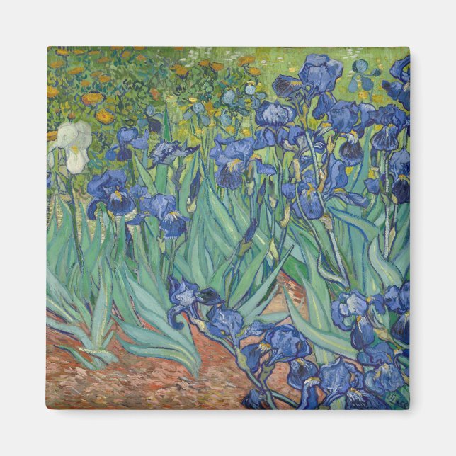Irises Blue Green Yellow Van Gogh Magnet (Front)