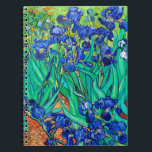 Irises Botanical Art Vincent Van Gogh spiral Notebook<br><div class="desc">The gorgeous blue iris blooms from the Impressionist master Vincent Van Gogh's Impressionism painting of the botanical blue Irises garden are added to the magnificent spiral notebook depicting "Irises" from 1889. The grace and timeless beauty of this beautiful Van Gogh Irises flowery writing line paper notepad are palpable. In the...</div>