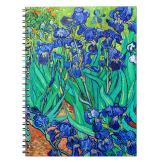 Irises Botanical Art Vincent Van Gogh spiral Notebook