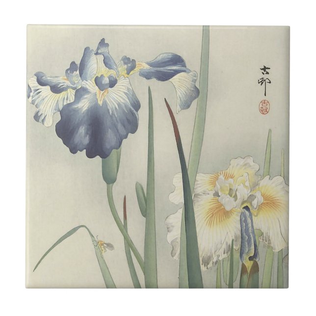 Irises by Ohara Koson Tile (Front)
