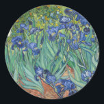 Irises by Van Gogh Classic Round Sticker<br><div class="desc">Vincent van Gogh's art - Paintings of floral and nature - Post-impressionist landscape artworks</div>