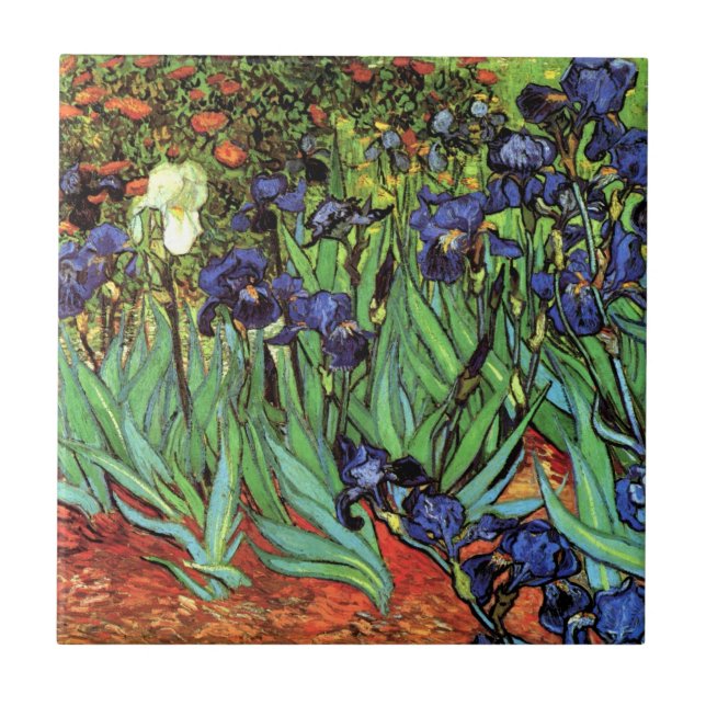 Irises by Van Gogh Fine Art Ceramic Photo Tile (Front)