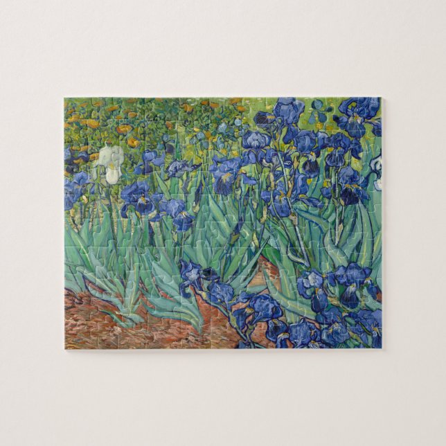 Irises by Van Gogh Modern Art Painting Jigsaw Puzzle (Horizontal)