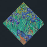 Irises by Van Gogh Painting Art Blue Green Bandana<br><div class="desc">Vincent van Gogh's Art Oil on Canvas Paintings - Irises</div>