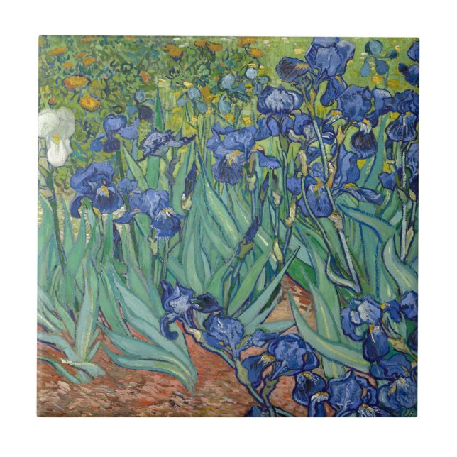 Irises by Van Gogh Tile (Front)