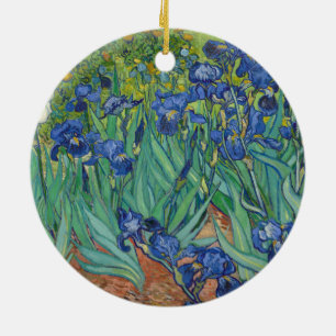 Irises by Vincent Van Gogh 1889 Ceramic Tree Decoration
