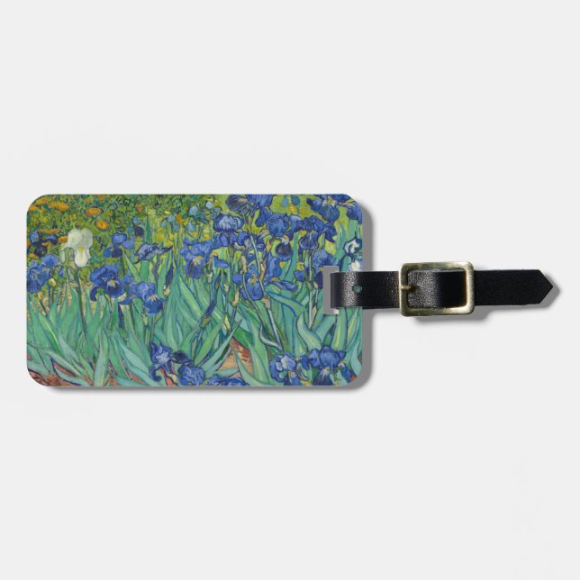 Irises by Vincent Van Gogh 1889 Luggage Tag (Front Horizontal)