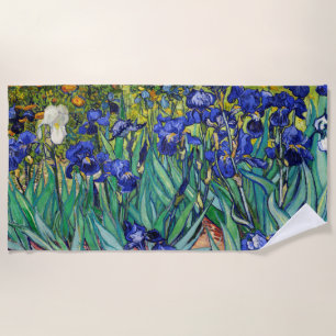 Irises by Vincent van Gogh Beach Towel