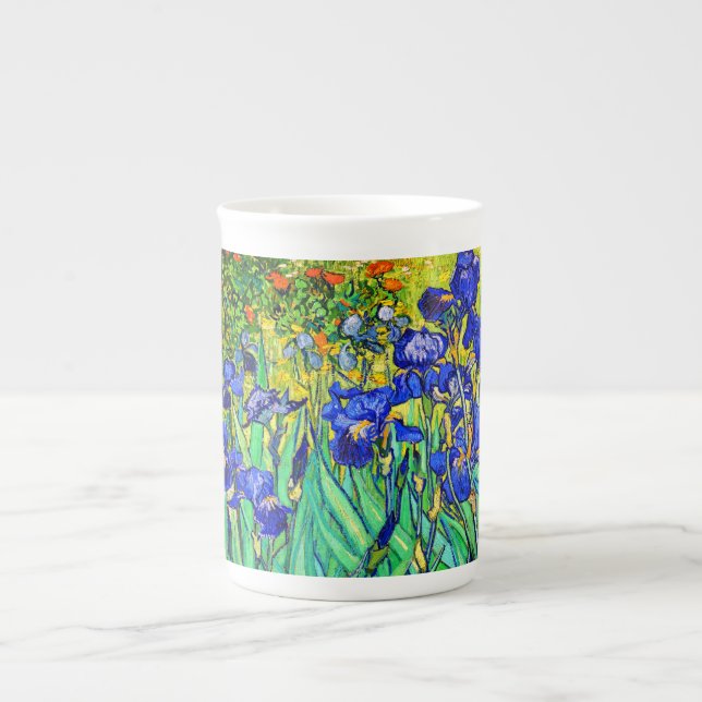 Irises by Vincent Van Gogh Bone China Mug (Front)