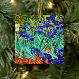 Irises by Vincent Van Gogh Ceramic Ornament