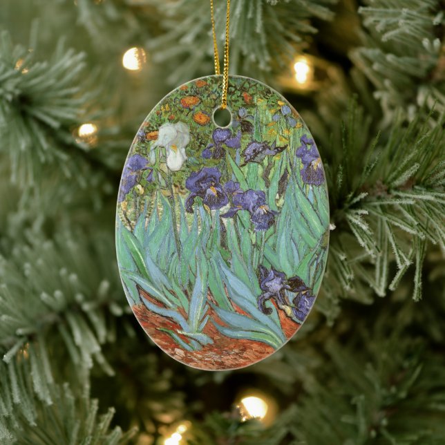 Irises by Vincent van Gogh Ceramic Tree Decoration (Tree)