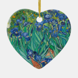 Irises by Vincent van Gogh Ceramic Tree Decoration
