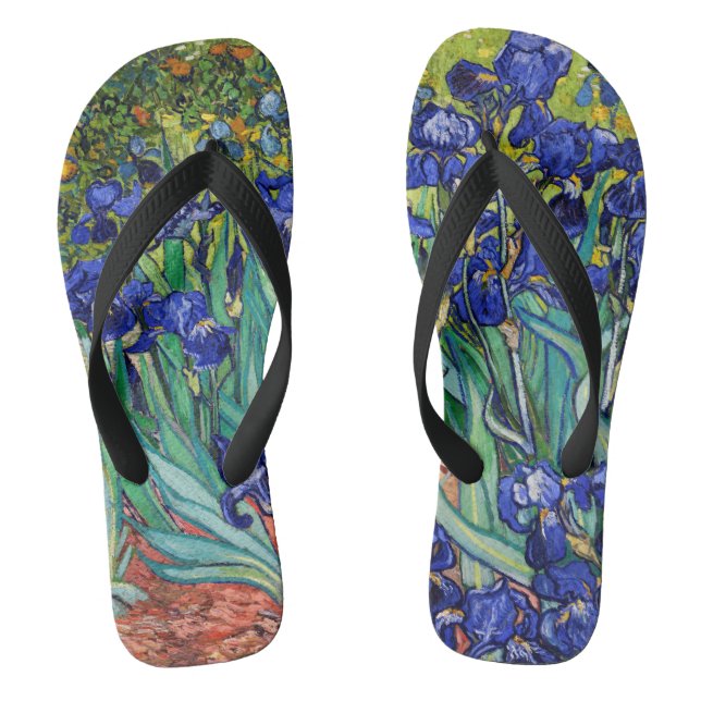 Irises by Vincent van Gogh Jandals (Footbed)