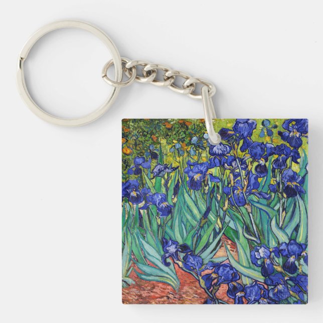 Irises by Vincent van Gogh Key Ring (Front)