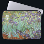 Irises by Vincent van Gogh Laptop Sleeve<br><div class="desc">Irises (1889) by Van Gogh is a vintage post impressionism fine art floral nature painting. A group of purple bearded irises and a single white iris flower growing in a garden. It was one of his first paintings while he was at the asylum in Saint-Remy-de-Provence. In 1987 it became the...</div>