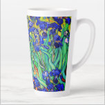 Irises by Vincent Van Gogh Latte Mug<br><div class="desc">Vincent Van Gogh Irises . Painted in 1889 it is one of the painting he created in Saint Paul-de-Mausole asylum in Saint-Rémy-de-Provence in France. It is an oil painting. This fine art landscape oil painting depicts a field of iris flower plants. Vincent Van Gogh was a famous artist. He was...</div>