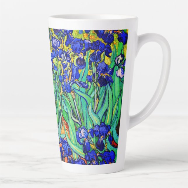 Irises by Vincent Van Gogh Latte Mug (Right)