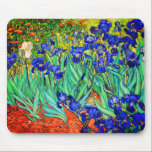 Irises by Vincent Van Gogh Mouse Pad<br><div class="desc">Vincent Van Gogh Irises . Painted in 1889 it is one of the painting he created in Saint Paul-de-Mausole asylum in Saint-Rémy-de-Provence in France. It is an oil painting. This fine art landscape oil painting depicts a field of iris flower plants. Vincent Van Gogh was a famous artist. He was...</div>
