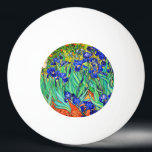 Irises by Vincent Van Gogh Ping Pong Ball<br><div class="desc">Vincent Van Gogh Irises . Painted in 1889 it is one of the painting he created in Saint Paul-de-Mausole asylum in Saint-Rémy-de-Provence in France. It is an oil painting. This fine art landscape oil painting depicts a field of iris flower plants. Vincent Van Gogh was a famous artist. He was...</div>