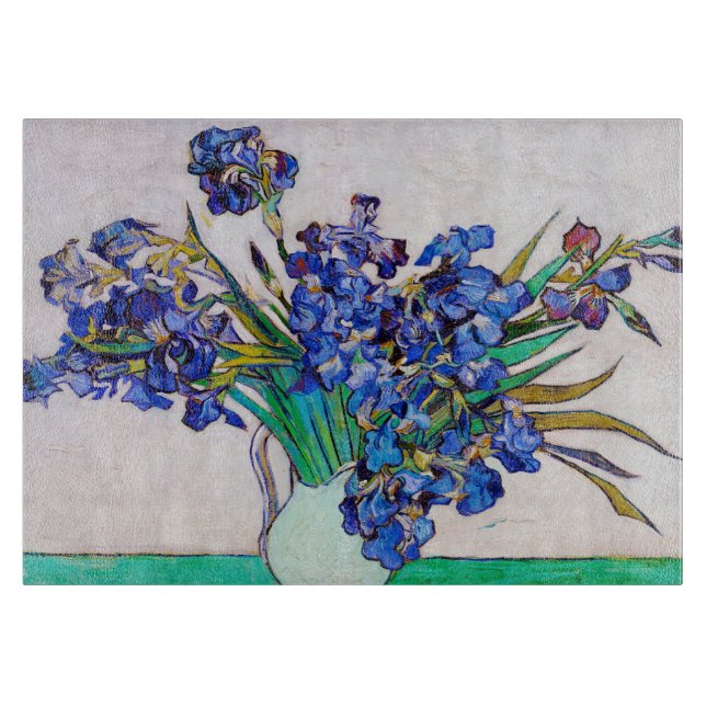 Irises by Vincent Van Gogh Placemat flowers art Cutting Board (Front)