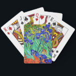 Irises by Vincent Van Gogh Playing Cards<br><div class="desc">Vincent Van Gogh Irises . Painted in 1889 it is one of the painting he created in Saint Paul-de-Mausole asylum in Saint-Rémy-de-Provence in France. It is an oil painting. This fine art landscape oil painting depicts a field of iris flower plants. Vincent Van Gogh was a famous artist. He was...</div>