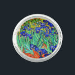 Irises by Vincent Van Gogh Ring<br><div class="desc">Vincent Van Gogh Irises . Painted in 1889 it is one of the painting he created in Saint Paul-de-Mausole asylum in Saint-Rémy-de-Provence in France. It is an oil painting. This fine art landscape oil painting depicts a field of iris flower plants. Vincent Van Gogh was a famous artist. He was...</div>