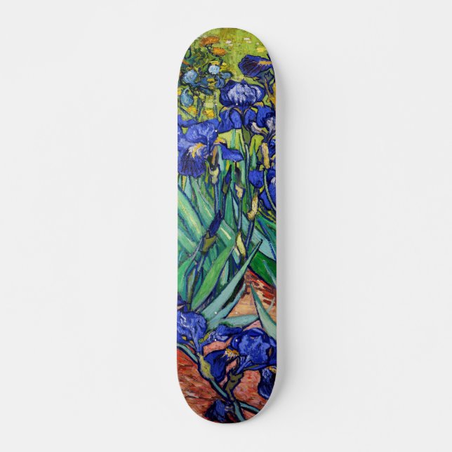 Irises by Vincent van Gogh Skateboard (Front)