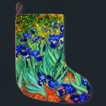 Irises by Vincent Van Gogh Small Christmas Stocking<br><div class="desc">Vincent Van Gogh Irises . Painted in 1889 it is one of the painting he created in Saint Paul-de-Mausole asylum in Saint-Rémy-de-Provence in France. It is an oil painting. This fine art landscape oil painting depicts a field of iris flower plants. Vincent Van Gogh was a famous artist. He was...</div>