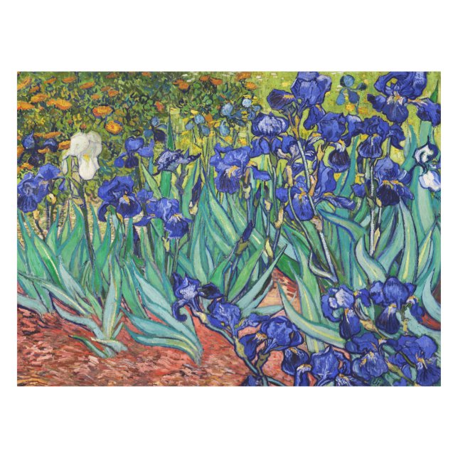 Irises by Vincent van Gogh Tablecloth (Front (Horizontal))