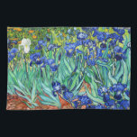 Irises By Vincent Van Gogh Tea Towel<br><div class="desc">Van Gogh voluntarily checked himself into an asylum in France in 1889 and there painted Irises, taking inspiration from the gardens all around him.He died in 1890, but not before creating almost 130 paintings during his stay there. Van Gogh’s brother Theo, submitted Irises to the annual exhibition of The Societe...</div>