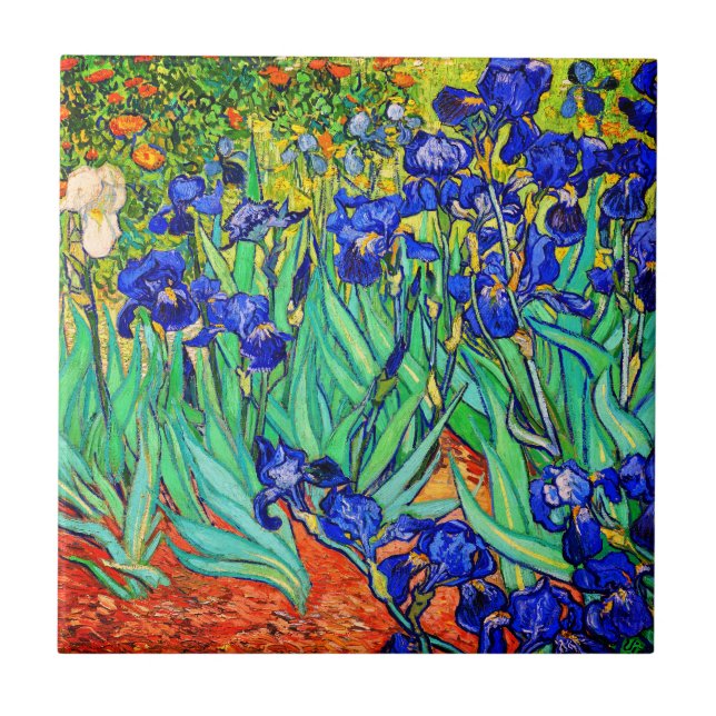 Irises by Vincent Van Gogh Tile (Front)