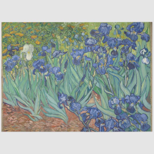 Irises by Vincent Van Gogh Tissue Paper (Front)